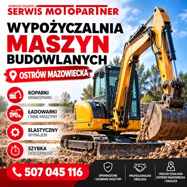 wynajem sprzętu budowlanego ostrów mazowiecka