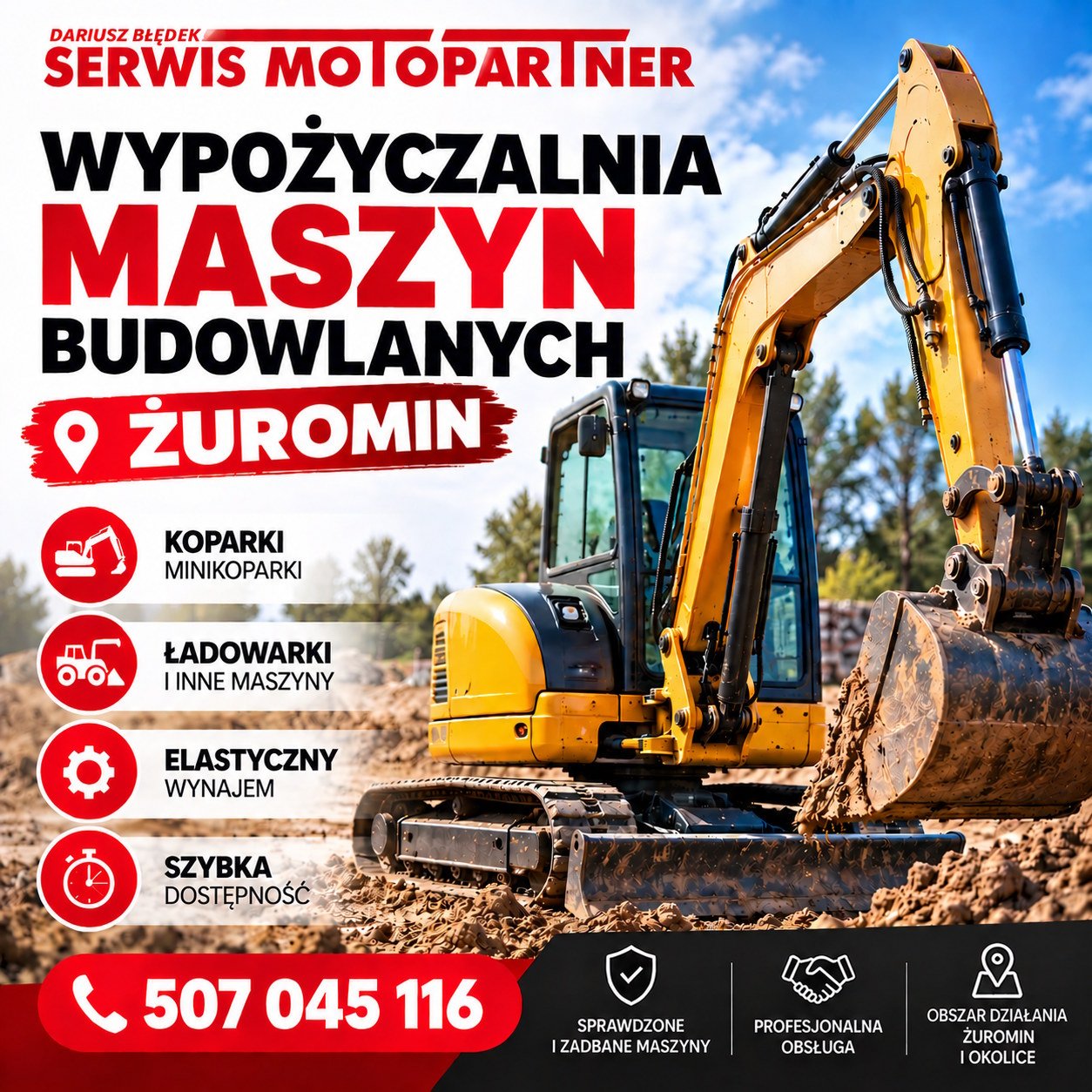 wynajem sprzętu budowlanego żuromin