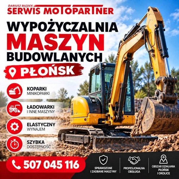 wynajem sprzętu budowlanego płońsk